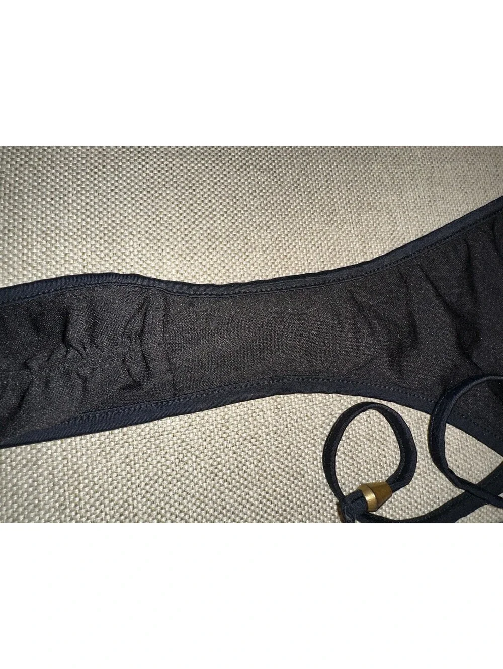 Women's Black Sequin Halter Bikini Swimsuit Size L